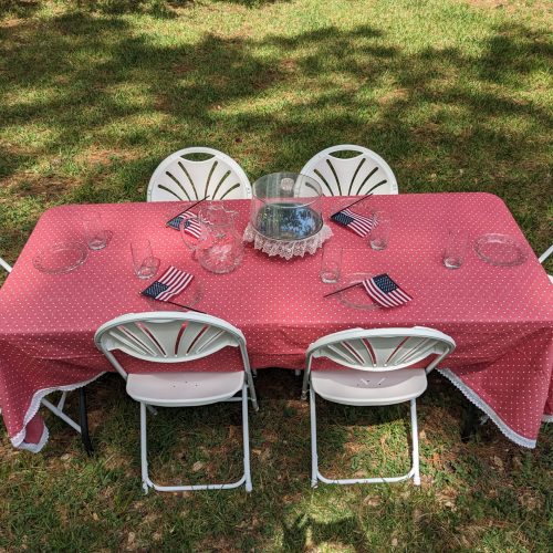 6ft Table Red Decor